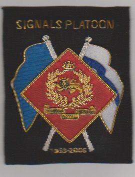 King's Own Royal Border Regiment Signals platoon blazer badge - Click Image to Close